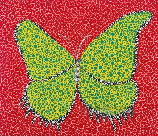 butterfly 1988 Yayoi Kusama Japanese Oil Paintings